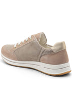 Load image into Gallery viewer, ARA OLEANNA LEATHER SNEAKER SAND/PLATINUM
