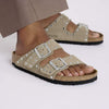 BIRKENSTOCK ARIZONA RIVETS NARROW TAUPE SUEDE