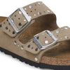 BIRKENSTOCK ARIZONA RIVETS NARROW TAUPE SUEDE