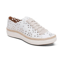 Load image into Gallery viewer, Aetrex Charlotte White Leather Sneaker
