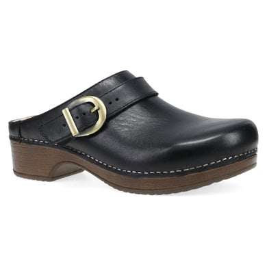 Baylor Black Leather Clog Dansko