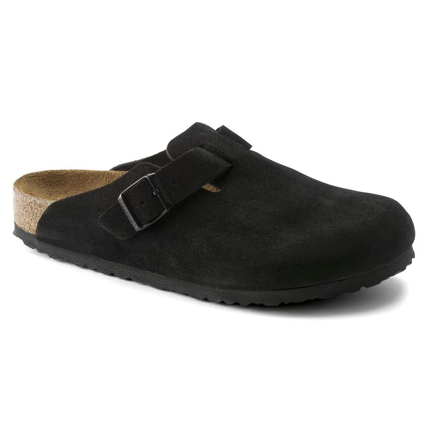 BIRKENSTOCK BOSTON BLACK SUEDE LEATHER – The Shoe Mill