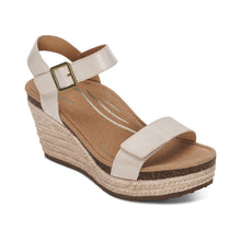 Load image into Gallery viewer, AETREX SYDNEY ESPADRILLE WEDGE IVORY
