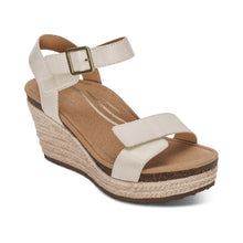 Load image into Gallery viewer, AETREX SYDNEY ESPADRILLE WEDGE IVORY
