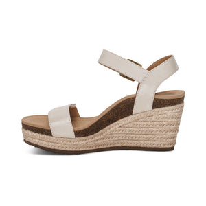 AETREX SYDNEY ESPADRILLE WEDGE IVORY