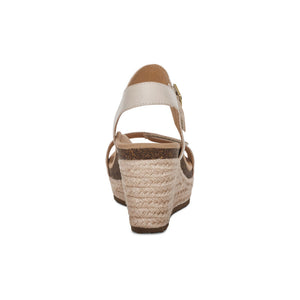 AETREX SYDNEY ESPADRILLE WEDGE IVORY