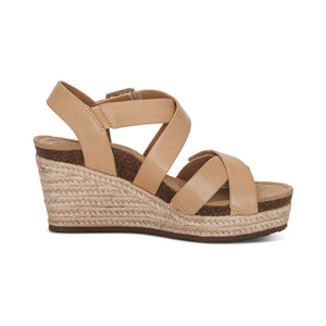 AETREX ANNA WEDGE SANDAL SAND (CLEARANCE FINAL SALE)