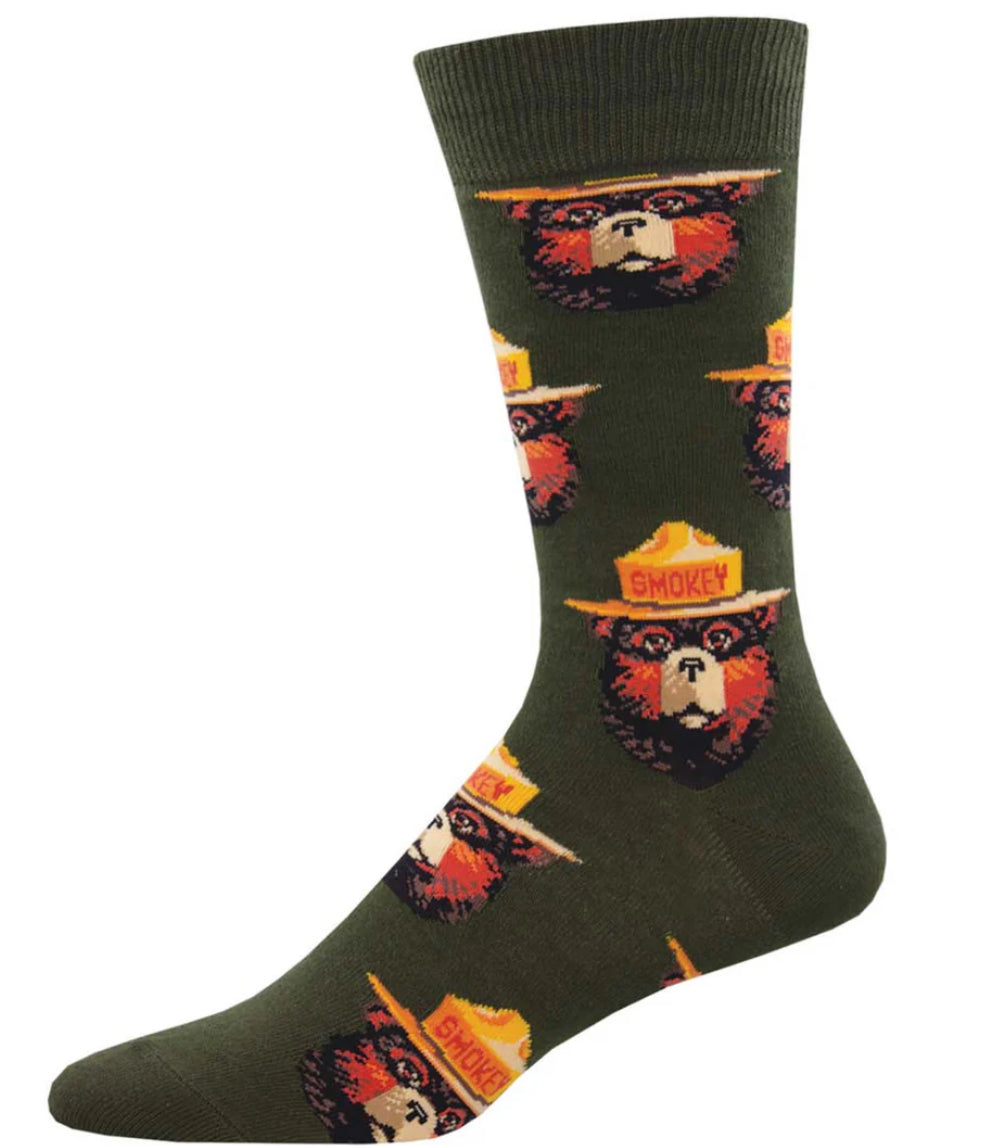 SOCKSMITH WOMENS SMOKEY FACE GREEN HEATHER