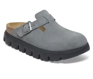 BIRKENSTOCK BOSTON CHUNKY BASALT GREY SUEDE