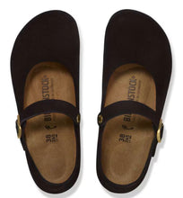 Load image into Gallery viewer, BIRKENSTOCK MANTOVA MARYJANE BLACK SUEDE

