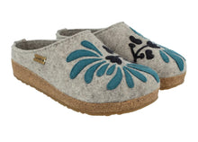 Load image into Gallery viewer, HAFLINGER BLOOMING SLIPPER SILVER GREY

