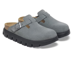BIRKENSTOCK BOSTON CHUNKY BASALT GREY SUEDE