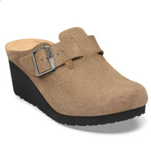 Load image into Gallery viewer, BIRKENSTOCK FANNY WEDGE GRAY TAUPE
