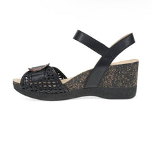 Load image into Gallery viewer, DANSKO STELLA WOVEN WEDGE BLACK
