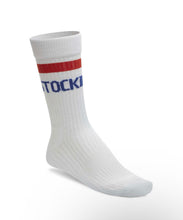Load image into Gallery viewer, BIRKENSTOCK COTTON CREW STRIPE SOCK RED AND BLUE

