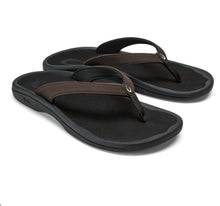 Load image into Gallery viewer, OLUKAI OHANA LAHI 20583 FLIP FLOP DARK JAVA/ BLACK
