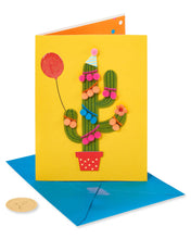 Load image into Gallery viewer, PAPYRUS GREETING CARD POM POM CACTUS
