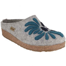 Load image into Gallery viewer, HAFLINGER BLOOMING SLIPPER SILVER GREY
