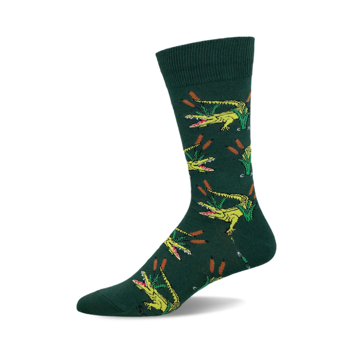 SOCKSMITH MENS SEE YA LATER ALLIGATOR GREEN