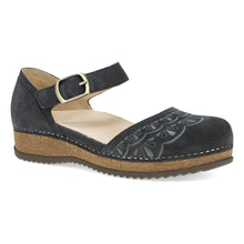 Load image into Gallery viewer, DANSKO MAE EMBROIDERED CHARCOAL SUEDE
