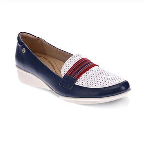 REVERE MONTE CARLO WEDGE LOAFER FRENCH BLUE