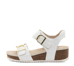 ARA NOVA PLATFORM WEDGE WHITE PATENT