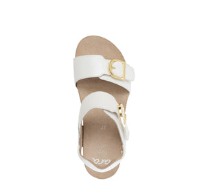 ARA NOVA PLATFORM WEDGE WHITE PATENT