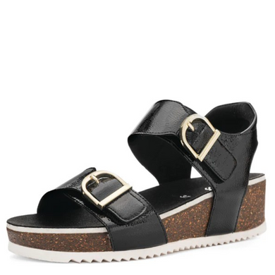 Nova Black Patent Leather Sandal ARA