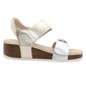 Nova Silver Metallic Leather Sandal ARA
