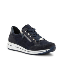 Load image into Gallery viewer, ARA OLEANNA LEATHER SNEAKER BLACK
