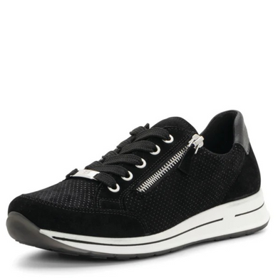 Oleanna Black Suede Sneaker ARA