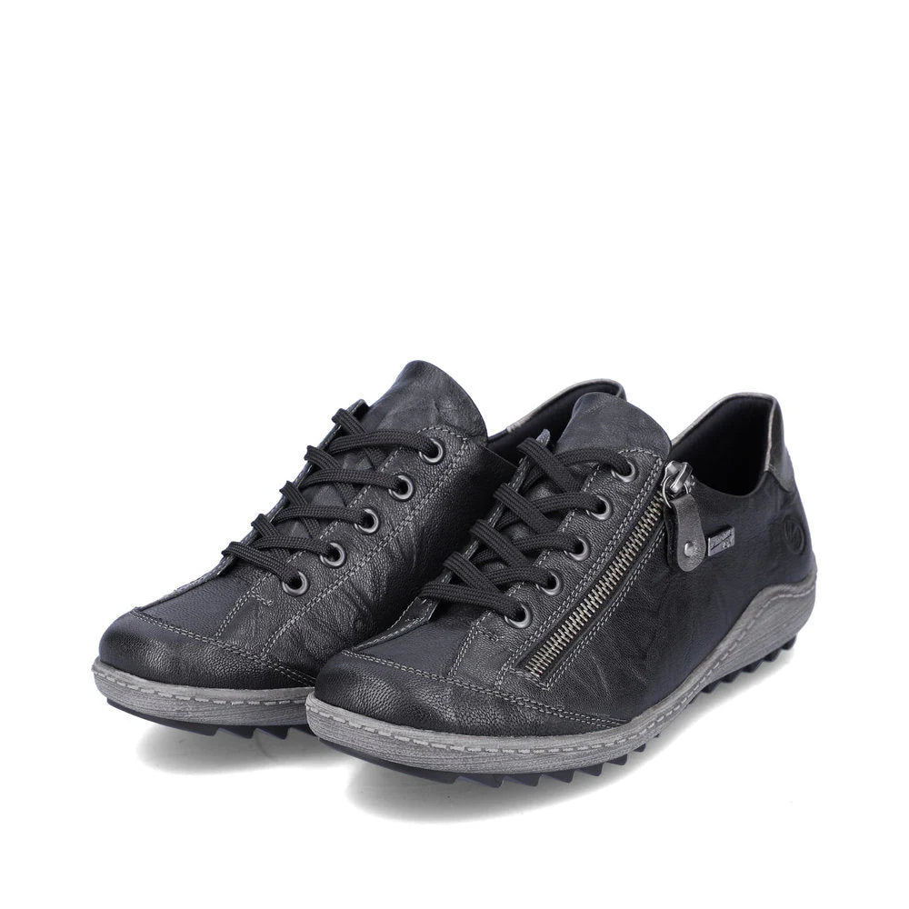 REMONTE R1402 LEATHER SNEAKER BLACK