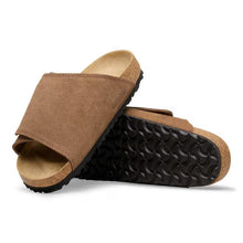 Load image into Gallery viewer, BIRKENSTOCK SOLANA MENS DARK TEA SUEDE
