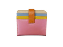 Load image into Gallery viewer, ILI NEW YORK 7301 BI-FOLD LEATHER CREDIT CARD WALLET PINK RAINBOW
