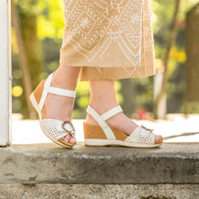 Load image into Gallery viewer, DANSKO STELLA WOVEN WEDGE WHITE (CLEARANCE FINAL SALE)
