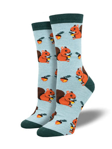 SOCKSMITH NUTS FOR SQUIRRELS BLUE