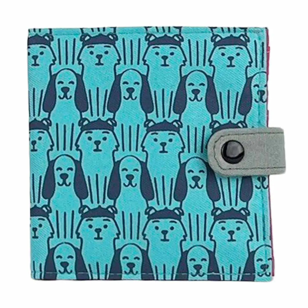 MALIA DESIGNS SQUARE DOG WALLET BLUE