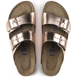 BIRKENSTOCK ARIZONA COPPER METALLIC LEATHER