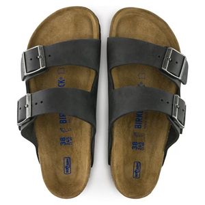 BIRKENSTOCK ARIZONA BLACK OILED LEATHER