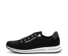 Load image into Gallery viewer, ARA OLEANNA LEATHER SNEAKER BLACK
