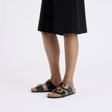 Load image into Gallery viewer, BIRKENSTOCK SYDNEY LUXE BUCKLE LICORICE (CLEARANCE FINAL SALE)

