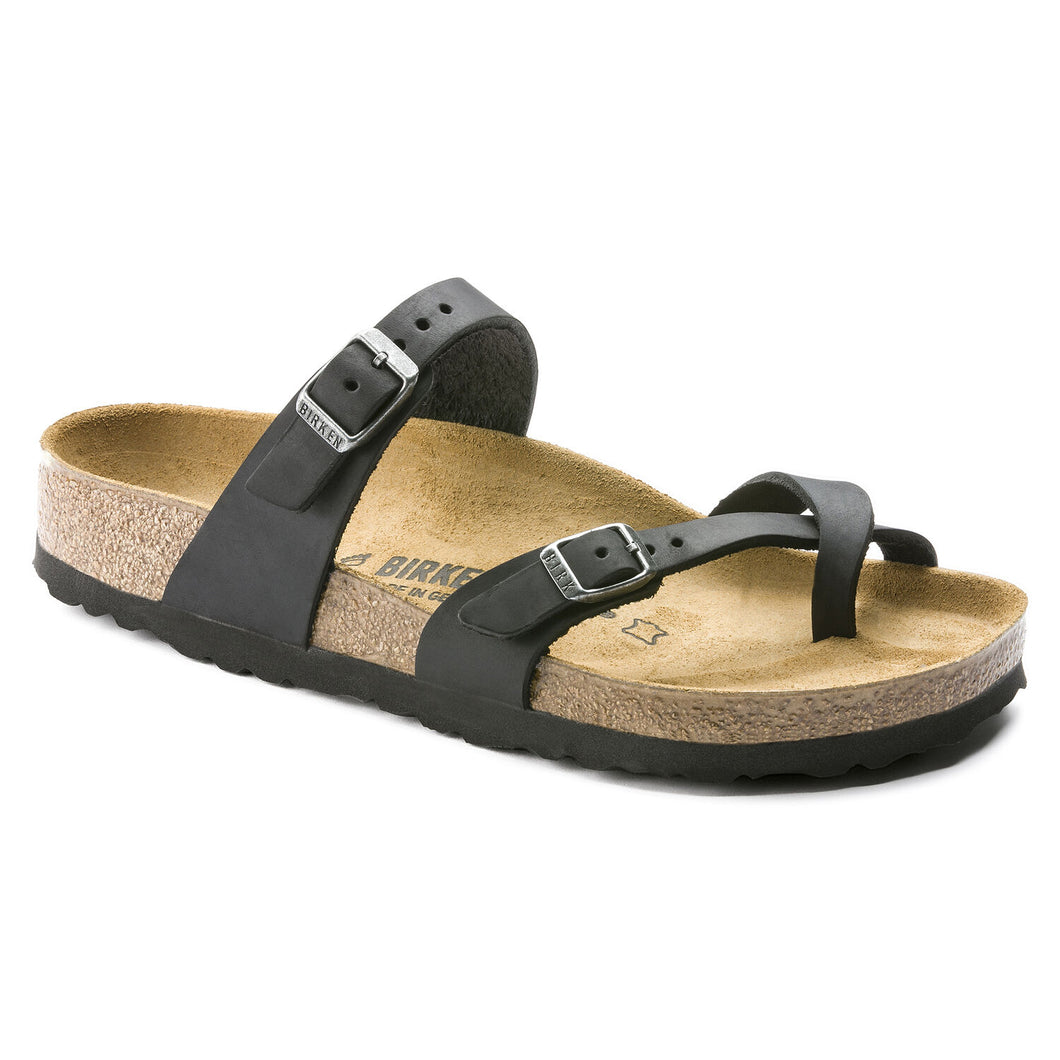 BIRKENSTOCK MAYARI BLACK OILED LEATHER