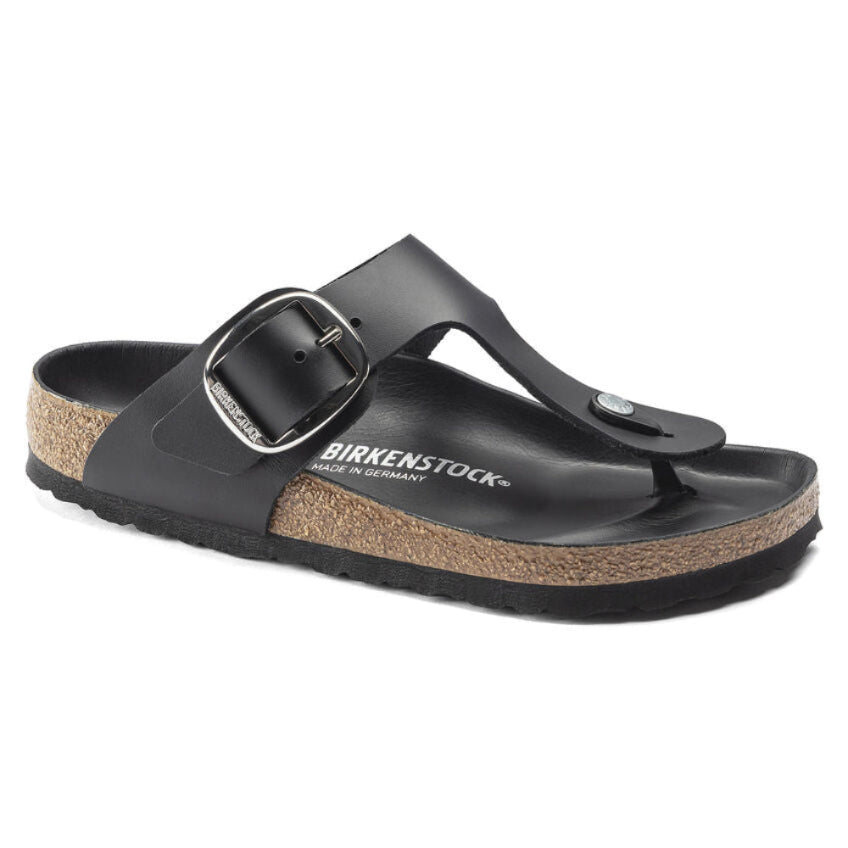 BIRKENSTOCK GIZEH BIG BUCKLE BLACK OILED LEATHER – The Shoe Mill